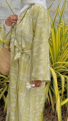Silk Organza Coat Style Jacket - Pistachio