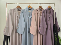 Coat Style With Net Sleeves Abaya