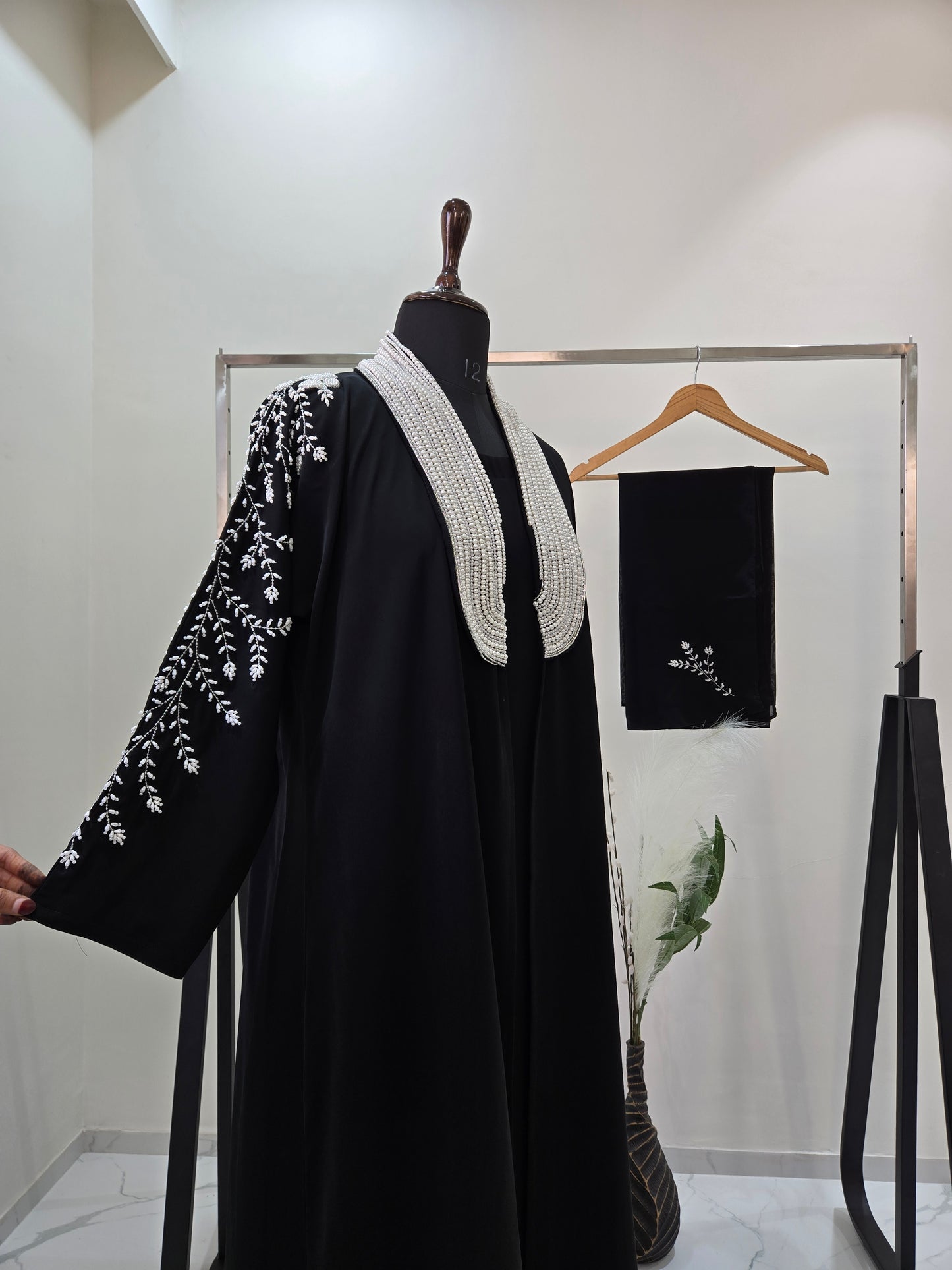 luxury Pearl Two Piece Abaya