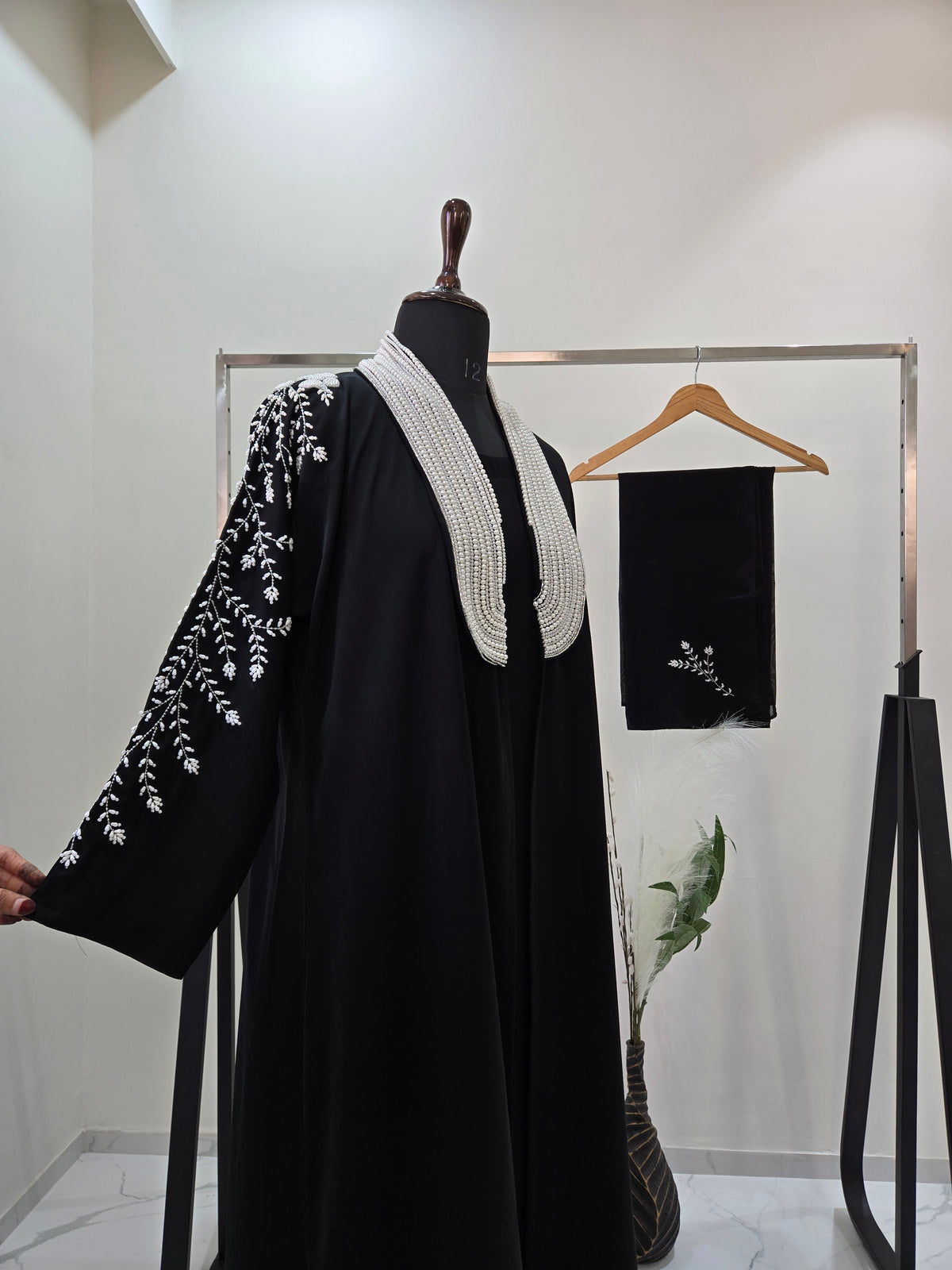 luxury Pearl Two Piece Abaya