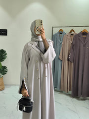 Coat Style With Net Sleeves Abaya