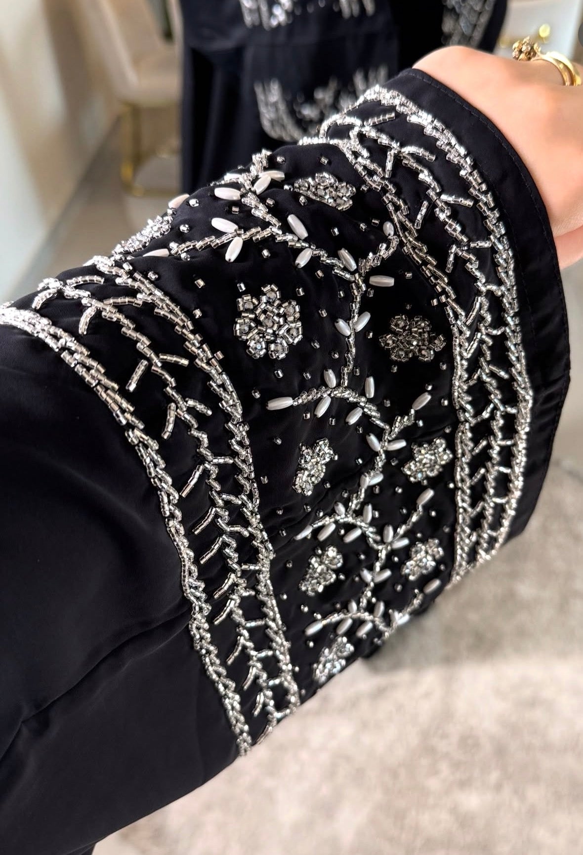 Luxury Handworked Sleeve Abaya