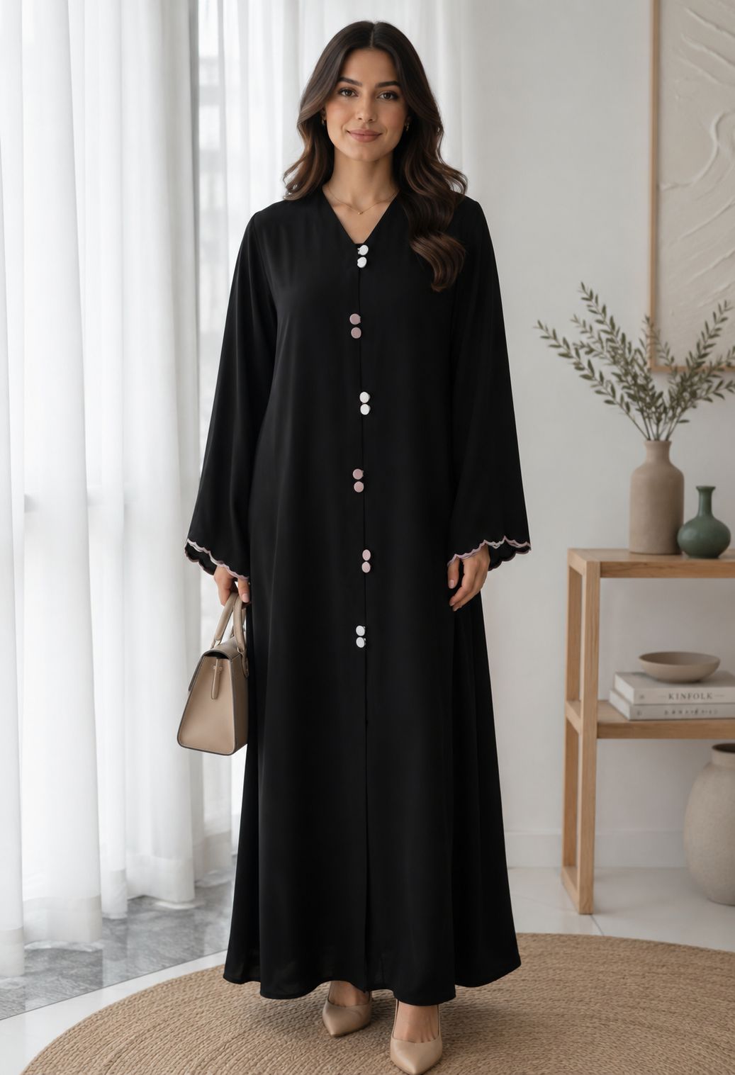 Delicated Embroidered Abaya
