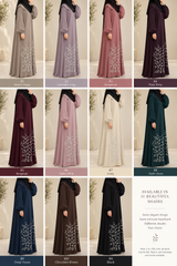 Silver Bloom Abaya